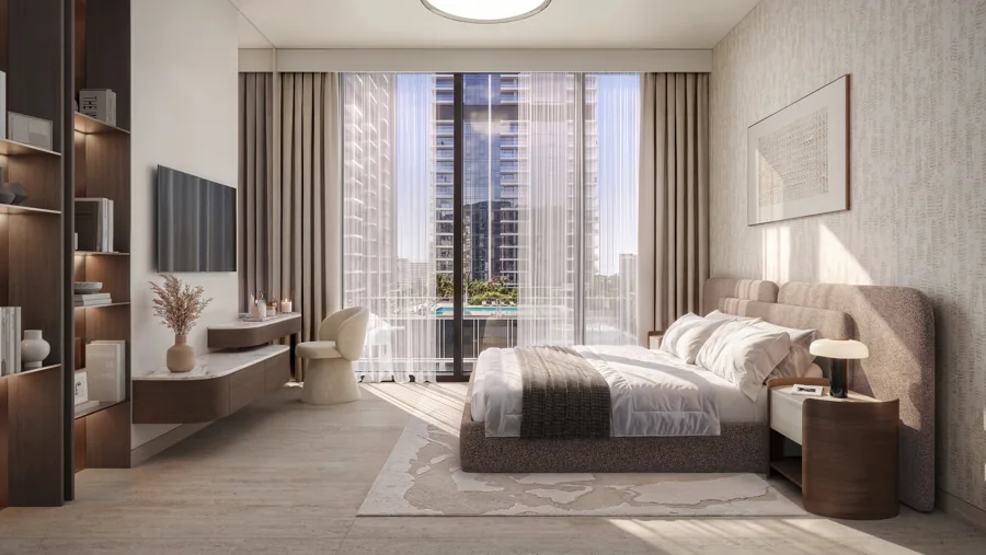 Illustrative Avenue Park Towers II bedroom render
