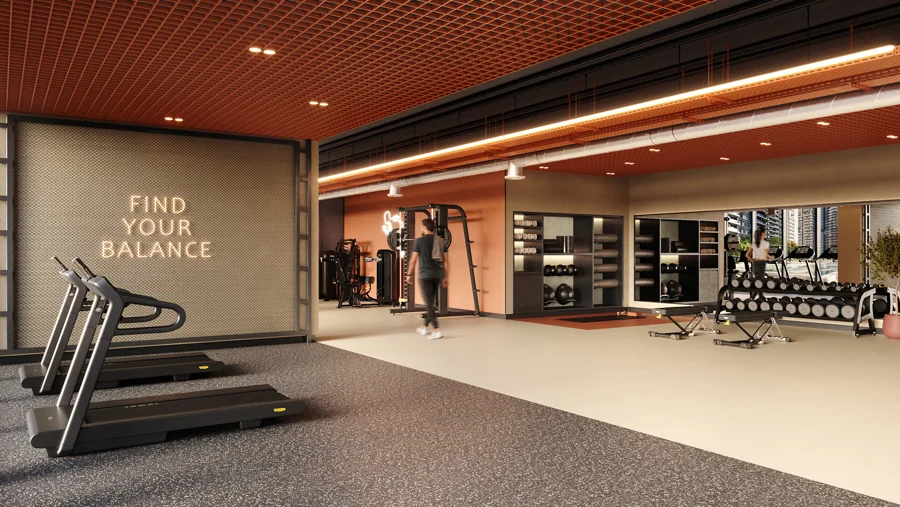 Shared fitness space at Avenue Park Towers II, artist’s impression